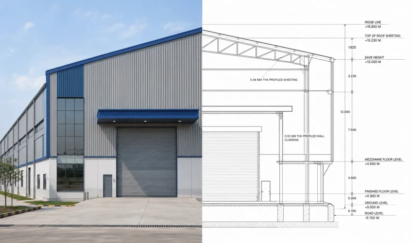 SN Construction Hub Industrial Buildings Architecture